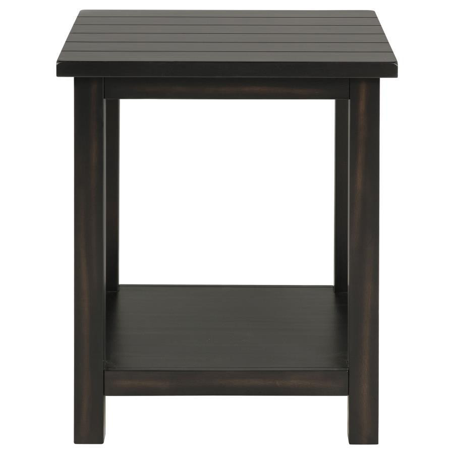 Payne - Wood End Table With Shelf - Java